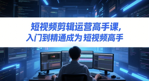 短视频剪辑运营高手课，入门到精通成为短视频高手-全网第一网赚项目资源库-中赚网 & 中创网 & 冒泡网 & 福缘网 - 小本轻创业与优质加盟项目首选平台