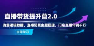 直播带货提升营2.0：流量逻辑数据，直播场景主题搭建，门店直播年销千万-全网第一网赚项目资源库-中赚网 & 中创网 & 冒泡网 & 福缘网 - 小本轻创业与优质加盟项目首选平台
