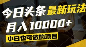 今日头条最新风口,视频掘金,小白也可月入过万,可以矩阵操作-全网第一网赚项目资源库-中赚网 & 中创网 & 冒泡网 & 福缘网 - 小本轻创业与优质加盟项目首选平台