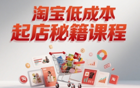 淘宝低成本起店系统课，助你快速起店，实现弯道超车-全网第一网赚项目资源库-中赚网 & 中创网 & 冒泡网 & 福缘网 - 小本轻创业与优质加盟项目首选平台