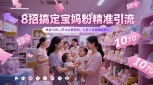 8招搞定宝妈粉精准引流，精准引流10万本地母婴粉，多渠道流量爆破玩法-全网第一网赚项目资源库-中赚网 & 中创网 & 冒泡网 & 福缘网 - 小本轻创业与优质加盟项目首选平台