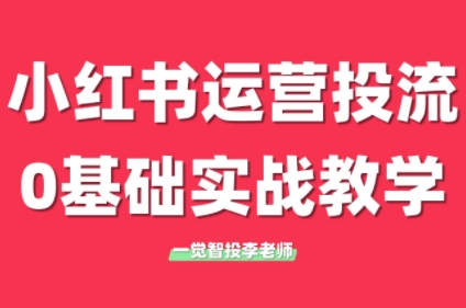 李老师·小红书运营投流，0基础实战教学(更新)-全网第一网赚项目资源库-中赚网 & 中创网 & 冒泡网 & 福缘网 - 小本轻创业与优质加盟项目首选平台