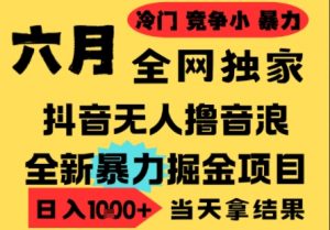 25年6月高爆抖音无人直播最新撸音浪掘金项目,小白可做,无脑日入1k+,门槛低可批量矩阵【揭秘】-全网第一网赚项目资源库-中赚网 & 中创网 & 冒泡网 & 福缘网 - 小本轻创业与优质加盟项目首选平台