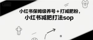 小红书保姆级养号+打减肥粉,小红书减肥打法sop-全网第一网赚项目资源库-中赚网 & 中创网 & 冒泡网 & 福缘网 - 小本轻创业与优质加盟项目首选平台