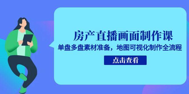 房产直播画面制作课，单盘多盘素材准备，地图可视化制作全流程-全网第一网赚项目资源库-中赚网 & 中创网 & 冒泡网 & 福缘网 - 小本轻创业与优质加盟项目首选平台
