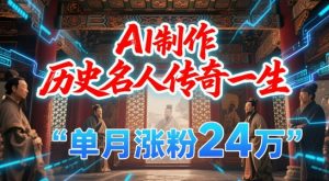 暴力起号!用AI制作历史名人传奇一生,单月涨粉24W,涨粉+变现赛道黑马来了-全网第一网赚项目资源库-中赚网 & 中创网 & 冒泡网 & 福缘网 - 小本轻创业与优质加盟项目首选平台