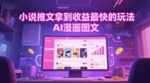 小说推文拿到收益最快的玩法,AI漫画图文-全网第一网赚项目资源库-中赚网 & 中创网 & 冒泡网 & 福缘网 - 小本轻创业与优质加盟项目首选平台