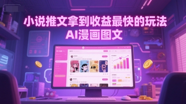 小说推文拿到收益最快的玩法，AI漫画图文-全网第一网赚项目资源库-中赚网 & 中创网 & 冒泡网 & 福缘网 - 小本轻创业与优质加盟项目首选平台