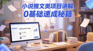 小说推文类项目讲解，0 基础速成秘籍-全网第一网赚项目资源库-中赚网 & 中创网 & 冒泡网 & 福缘网 - 小本轻创业与优质加盟项目首选平台