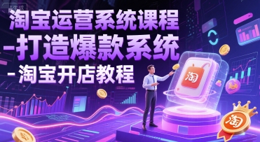 淘宝运营系统课程-打造爆款系统-淘宝开店教程-全网第一网赚项目资源库-中赚网 & 中创网 & 冒泡网 & 福缘网 - 小本轻创业与优质加盟项目首选平台