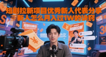 短剧拉新项目优秀新人代表分享新人怎么月入过1W的诀窍-全网第一网赚项目资源库-中赚网 & 中创网 & 冒泡网 & 福缘网 - 小本轻创业与优质加盟项目首选平台