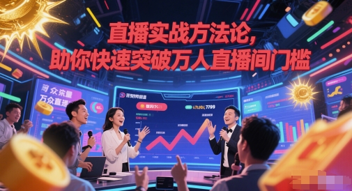 直播实战方法论，助你快速突破万人直播间门槛-全网第一网赚项目资源库-中赚网 & 中创网 & 冒泡网 & 福缘网 - 小本轻创业与优质加盟项目首选平台
