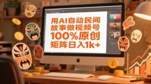 用AI自动民间故事做视频号,100%原创,矩阵日入1k+-全网第一网赚项目资源库-中赚网 & 中创网 & 冒泡网 & 福缘网 - 小本轻创业与优质加盟项目首选平台