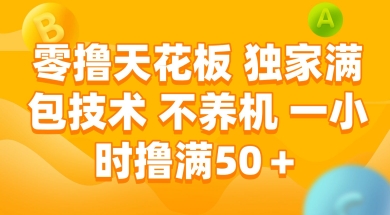 零撸天花板，独家满包技术 不养机 一小时撸满50+【揭秘】-全网第一网赚项目资源库-中赚网 & 中创网 & 冒泡网 & 福缘网 - 小本轻创业与优质加盟项目首选平台