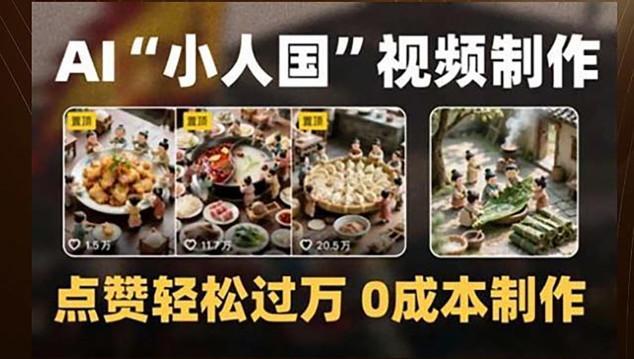 制作AI“小人国”微缩景观的短视频，点赞轻松过万，0成本制作-全网第一网赚项目资源库-中赚网 & 中创网 & 冒泡网 & 福缘网 - 小本轻创业与优质加盟项目首选平台