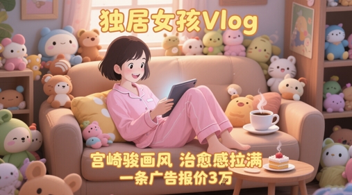 单个账号涨粉71W！用AI制作独居女孩Vlog，宫崎骏画风，治愈感拉满，一条广告报价3W-全网第一网赚项目资源库-中赚网 & 中创网 & 冒泡网 & 福缘网 - 小本轻创业与优质加盟项目首选平台