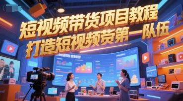 短视频带货项目教程，打造短视频带货第一队伍-全网第一网赚项目资源库-中赚网 & 中创网 & 冒泡网 & 福缘网 - 小本轻创业与优质加盟项目首选平台
