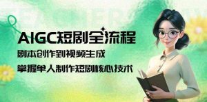 AIGC短剧全流程:剧本创作到视频生成,掌握单人制作短剧核心技术-全网第一网赚项目资源库-中赚网 & 中创网 & 冒泡网 & 福缘网 - 小本轻创业与优质加盟项目首选平台