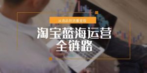 淘宝蓝海运营全链路，从选品到流量变现，小类目突围完整方案-全网第一网赚项目资源库-中赚网 & 中创网 & 冒泡网 & 福缘网 - 小本轻创业与优质加盟项目首选平台