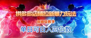 悟空直搜拼多多店铺拉新暴力玩法,保姆级教学,单日可入四位数-全网第一网赚项目资源库-中赚网 & 中创网 & 冒泡网 & 福缘网 - 小本轻创业与优质加盟项目首选平台