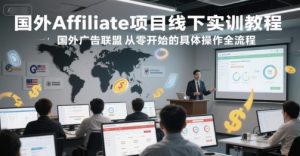 国外Affiliate项目线下实训教程,国外广告联盟从零开始的具体操作全流程-全网第一网赚项目资源库-中赚网 & 中创网 & 冒泡网 & 福缘网 - 小本轻创业与优质加盟项目首选平台