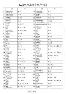 2025秋四上英语湘少版单词表-全网第一网赚项目资源库-中赚网 & 中创网 & 冒泡网 & 福缘网 - 小本轻创业与优质加盟项目首选平台