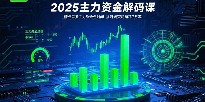 2025主力资金解码课：精准捕捉主力建仓时机，提升短线交易胜率(更新7月-全网第一网赚项目资源库-中赚网 & 中创网 & 冒泡网 & 福缘网 - 小本轻创业与优质加盟项目首选平台