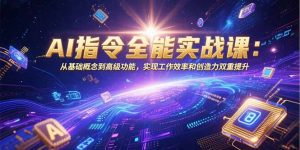 AI指令全能实战课:从基础概念到高级功能,实现工作效率和创造力双重提升-全网第一网赚项目资源库-中赚网 & 中创网 & 冒泡网 & 福缘网 - 小本轻创业与优质加盟项目首选平台