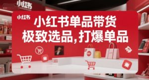 小红书单品带货,极致选品,打爆单品(更新)-全网第一网赚项目资源库-中赚网 & 中创网 & 冒泡网 & 福缘网 - 小本轻创业与优质加盟项目首选平台