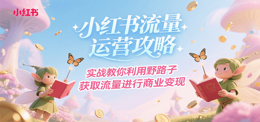 小红书流量运营攻略，实战教你利用野路子获取流量进行商业变现-全网第一网赚项目资源库-中赚网 & 中创网 & 冒泡网 & 福缘网 - 小本轻创业与优质加盟项目首选平台