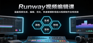 Runway视频编辑课,涵盖视频生成、编辑、优化,快速掌握影视级AI视频制作全栈技能-全网第一网赚项目资源库-中赚网 & 中创网 & 冒泡网 & 福缘网 - 小本轻创业与优质加盟项目首选平台