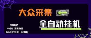 大众采集全自动玩法,新手小白轻松一天500+,操作简单-全网第一网赚项目资源库-中赚网 & 中创网 & 冒泡网 & 福缘网 - 小本轻创业与优质加盟项目首选平台