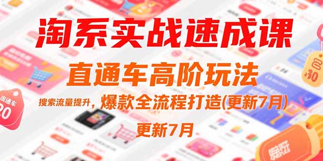 淘系实战速成课，直通车高阶玩法，搜索流量提升，爆款全流程打造(更新7月-全网第一网赚项目资源库-中赚网 & 中创网 & 冒泡网 & 福缘网 - 小本轻创业与优质加盟项目首选平台