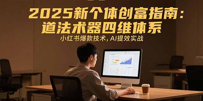 2025新个体创富指南:道法术器四维体系,小红书爆款技术,AI提效实战