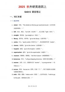 2025秋外研英语四上课堂笔记Unit_6-全网第一网赚项目资源库-中赚网 & 中创网 & 冒泡网 & 福缘网 - 小本轻创业与优质加盟项目首选平台