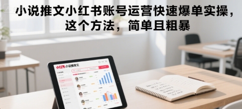 小说推文小红书账号运营快速爆单实操，这个方法，简单且粗暴-全网第一网赚项目资源库-中赚网 & 中创网 & 冒泡网 & 福缘网 - 小本轻创业与优质加盟项目首选平台