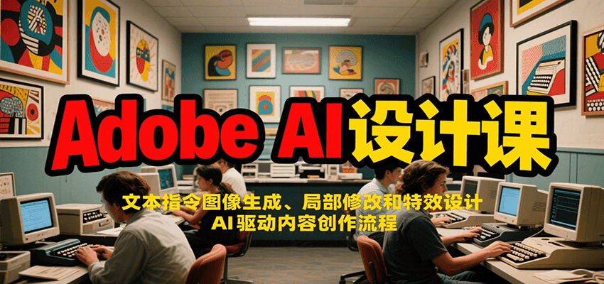 Adobe AI设计课：文本指令图像生成、局部修改和特效设计，AI驱动内容创作流程-全网第一网赚项目资源库-中赚网 & 中创网 & 冒泡网 & 福缘网 - 小本轻创业与优质加盟项目首选平台