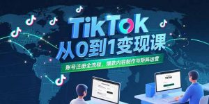 TikTok从0到1变现课，账号注册全流程，爆款内容制作与矩阵运营-全网第一网赚项目资源库-中赚网 & 中创网 & 冒泡网 & 福缘网 - 小本轻创业与优质加盟项目首选平台