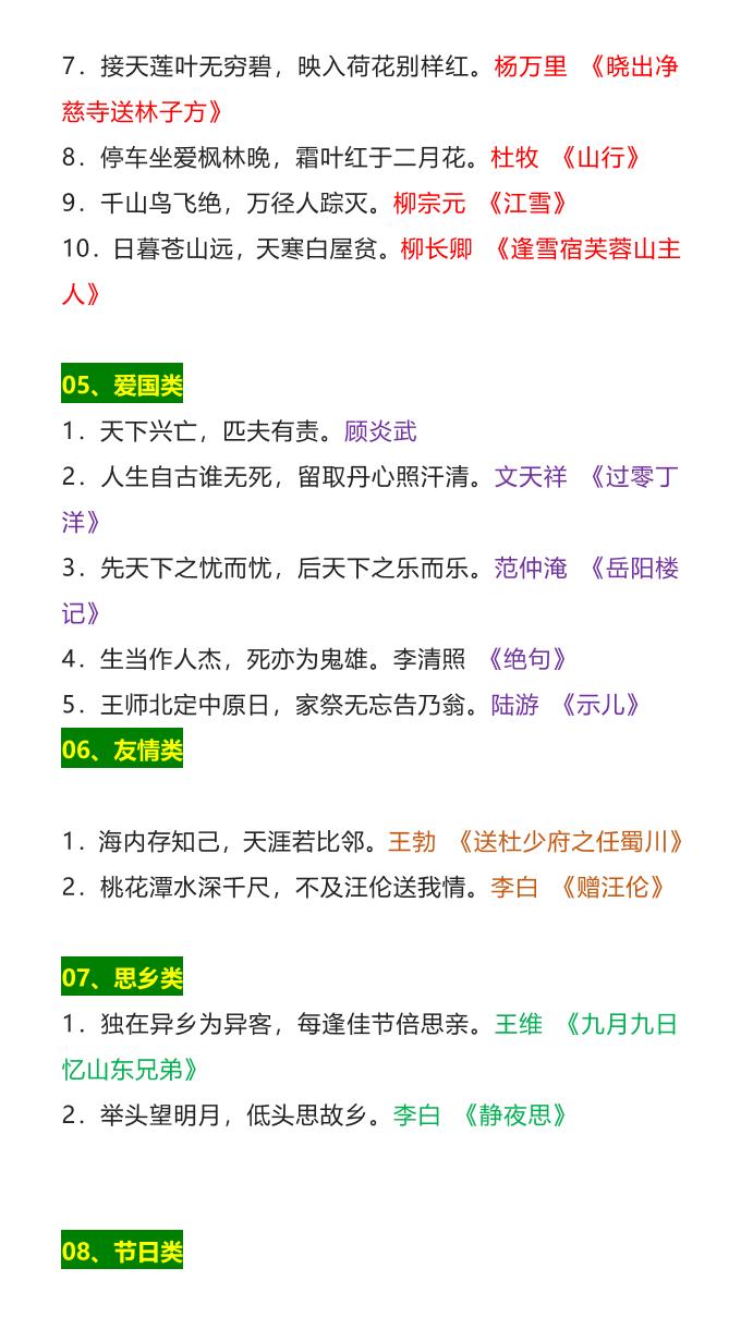 【2025秋新版】四年级语文上册必背文学常识汇总