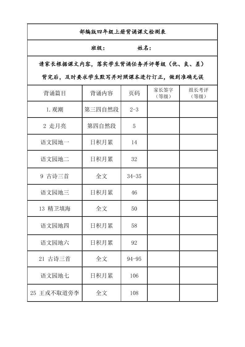 四年级上册语文背诵课文内容及闯关表-全网第一网赚项目资源库-中赚网 & 中创网 & 冒泡网 & 福缘网 - 小本轻创业与优质加盟项目首选平台