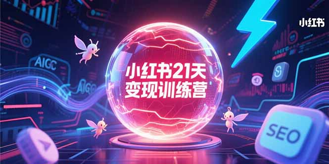 小红书21天变现训练营，AIGC工具高效应用，SEO优化核心技巧-全网第一网赚项目资源库-中赚网 & 中创网 & 冒泡网 & 福缘网 - 小本轻创业与优质加盟项目首选平台