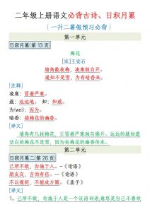 【一升二语文】必背内容-二上语文-全网第一网赚项目资源库-中赚网 & 中创网 & 冒泡网 & 福缘网 - 小本轻创业与优质加盟项目首选平台