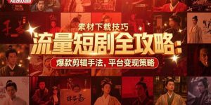 流量短剧全攻略：素材下载技巧，爆款剪辑手法，平台变现策略-全网第一网赚项目资源库-中赚网 & 中创网 & 冒泡网 & 福缘网 - 小本轻创业与优质加盟项目首选平台