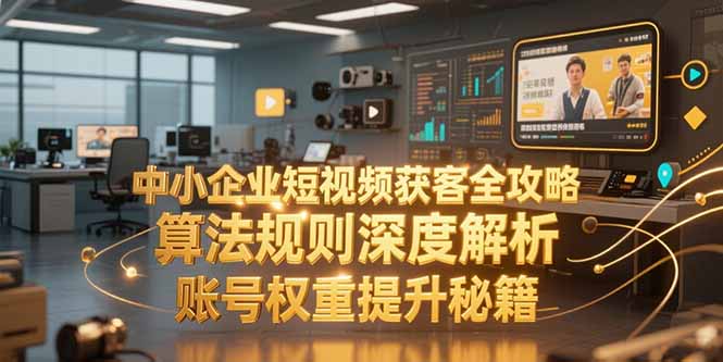 中小企业短视频获客全攻略，算法规则深度解析，账号权重提升秘籍-全网第一网赚项目资源库-中赚网 & 中创网 & 冒泡网 & 福缘网 - 小本轻创业与优质加盟项目首选平台