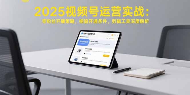 2025视频号运营实战：零粉丝开播策略，橱窗开通条件，剪辑工具深度解析-全网第一网赚项目资源库-中赚网 & 中创网 & 冒泡网 & 福缘网 - 小本轻创业与优质加盟项目首选平台