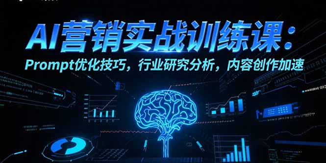 AI营销实战训练课：Prompt优化技巧，行业研究分析，内容创作加速-全网第一网赚项目资源库-中赚网 & 中创网 & 冒泡网 & 福缘网 - 小本轻创业与优质加盟项目首选平台