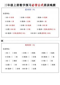 三上数学预习必背公式晨读晚默（13页）-全网第一网赚项目资源库-中赚网 & 中创网 & 冒泡网 & 福缘网 - 小本轻创业与优质加盟项目首选平台