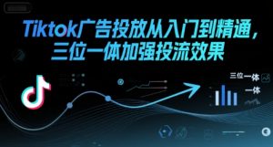 Tiktok广告投放从入门到精通,三位一体加强投流效果-全网第一网赚项目资源库-中赚网 & 中创网 & 冒泡网 & 福缘网 - 小本轻创业与优质加盟项目首选平台