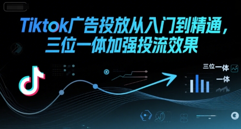 Tiktok广告投放从入门到精通，三位一体加强投流效果-全网第一网赚项目资源库-中赚网 & 中创网 & 冒泡网 & 福缘网 - 小本轻创业与优质加盟项目首选平台