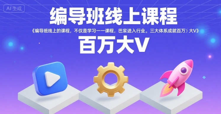 编导班线上课程，不仅是学习一门课程，更是进入一个行业，三大体系成就百万大V-全网第一网赚项目资源库-中赚网 & 中创网 & 冒泡网 & 福缘网 - 小本轻创业与优质加盟项目首选平台